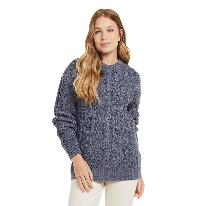 Unisex 1/1 Pattern Crew NeckOff-Shoulder Knit Tops