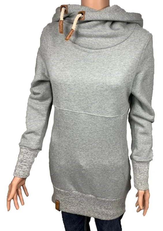 Women's Velour hooded pullover sweatshirt - TF19864-GRY only available in 1XThermal Knit Tops