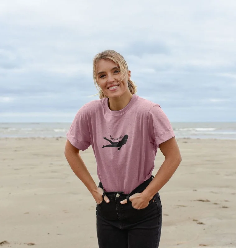 'THALASSOPHILE' Ladies Tee (Relaxed Fit)Metallic T-Shirts