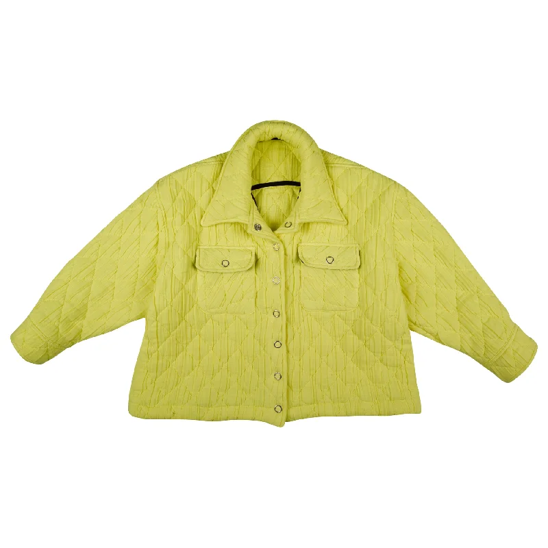 YELLOW OVERSIZED PADDED SHIRT