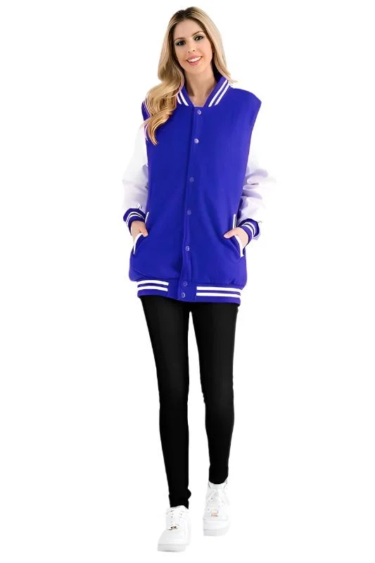 Women's Boyfriend Oversized Letterman Jacket 8 Colors