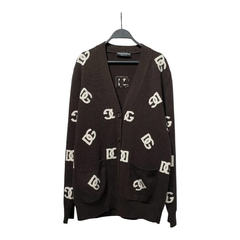 DOLCE&GABBANA/Cardigan/42/Monogram/Wool/BRW/