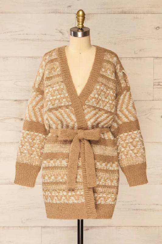 Catamayo | Patterned Knit Cardigan w/ Belt