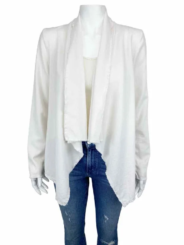 Michael Stars Women's Woven Open Cardigan Off-White Size S